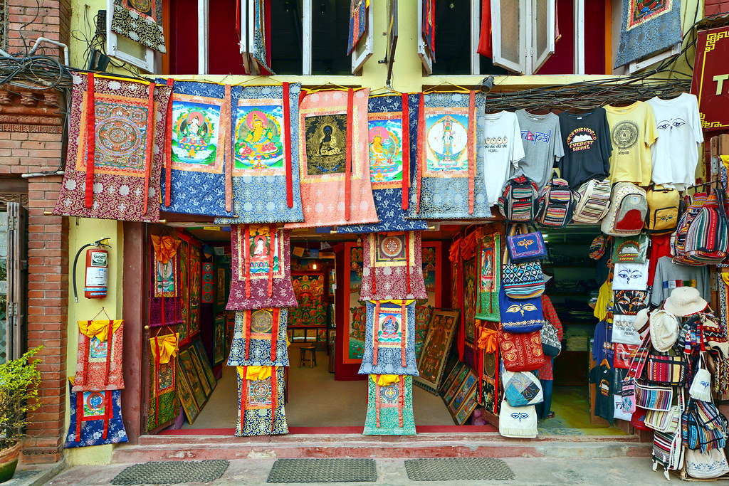 The surroundings shop of Baudhanath Stupa, Bauddha.
