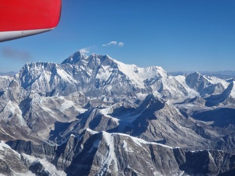 View of Everest During flight