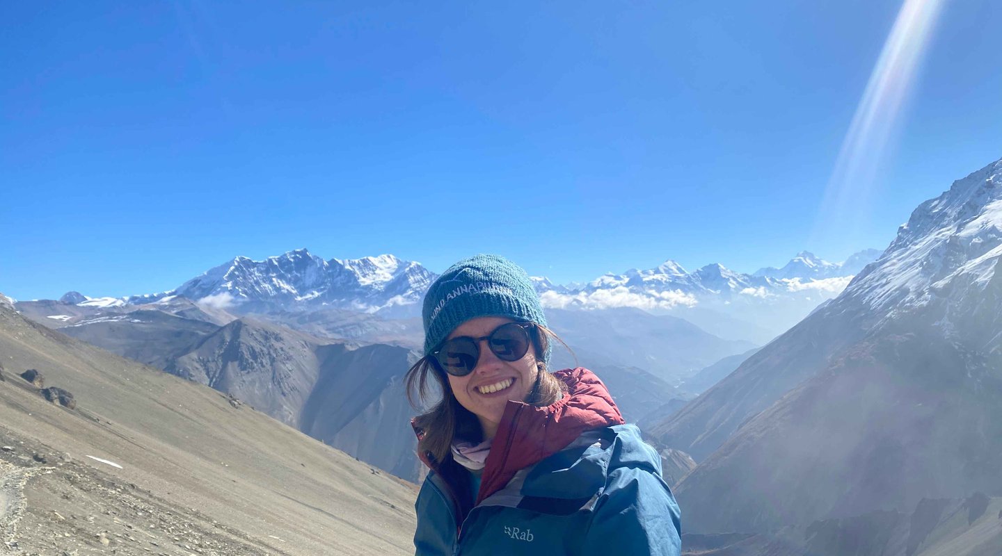 Himalayan Hero Adventures clients celebrating successful Annapurna Circuit trek completion