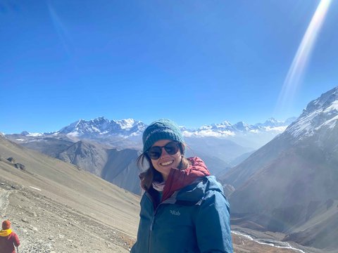 Himalayan Hero Adventures clients celebrating successful Annapurna Circuit trek completion